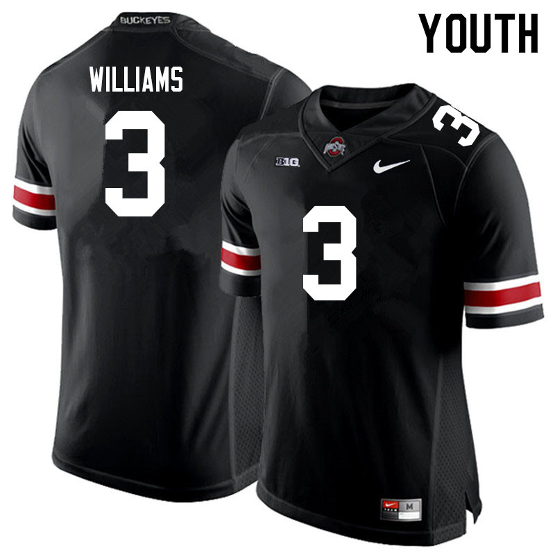 Ohio State Buckeyes Miyan Williams Youth #3 Black Authentic Stitched College Football Jersey